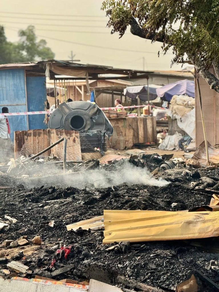 Fire Outbreak at Circle’s Tip Toe Lane Market Leaves Traders Counting Losses